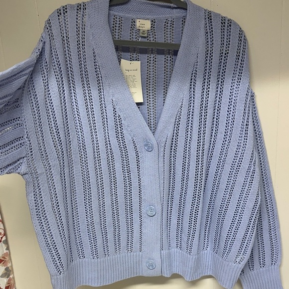 a new day Light Blue Knit Cardigan - Picture 4 of 9